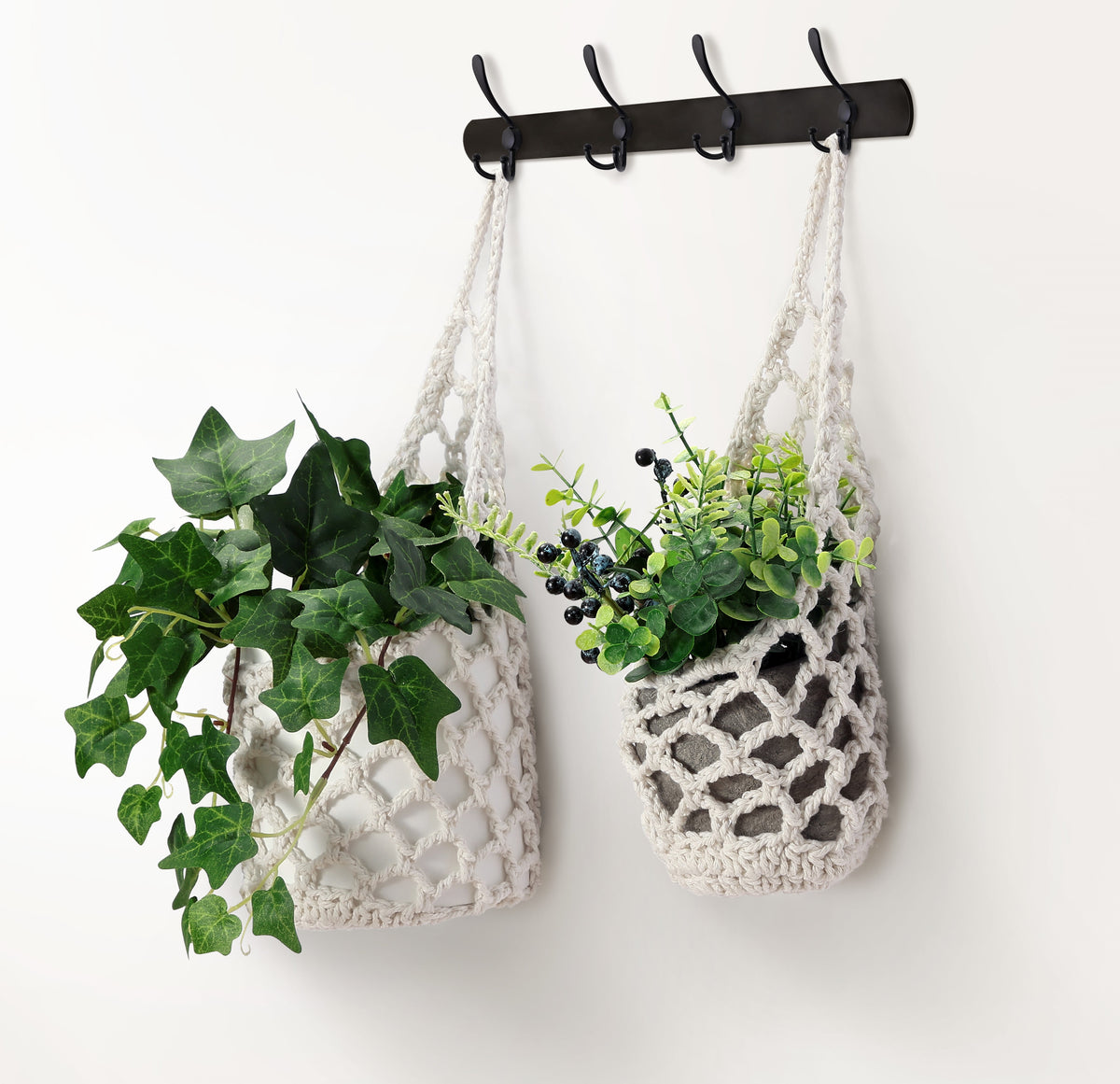 3PK Macrame Plant Hanger, Plant Hangers for inside | Wall Planters for Indoor Plants, Hanging Planter (3PK, for 4 Inch Pot)