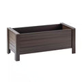 48 In. Walnut Material Rectangular Planter, Outdoor Indoor ECOFLEX Composit