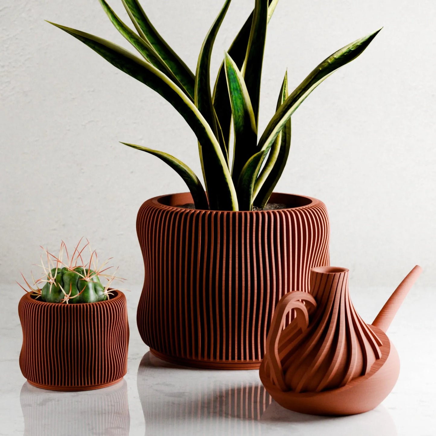 Bubbly Planter | 3D Printed Planter with Drip Tray, Drainage, and Matching Saucer | 3 4 5 6 Inch Pot | Perfect Home Decor Pottery Gift