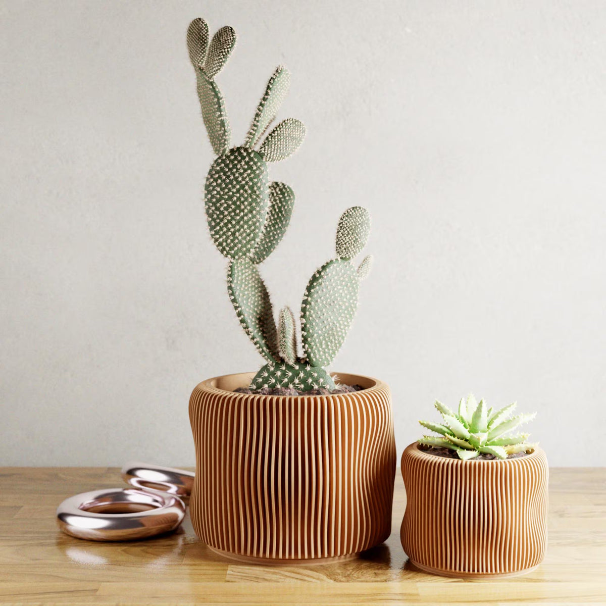 Bubbly Planter | 3D Printed Planter with Drip Tray, Drainage, and Matching Saucer | 3 4 5 6 Inch Pot | Perfect Home Decor Pottery Gift