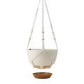 10 In. Dia White Plastic Self-Watering Hanging Planters with Drainage and Dual Hangers (2-Pack)