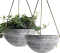 Hanging Planter Flower Plant Pots - 9.84 Inch Indoor Outdoor Balcony Patio Hanging Basket Set of 2, Marble Pattern