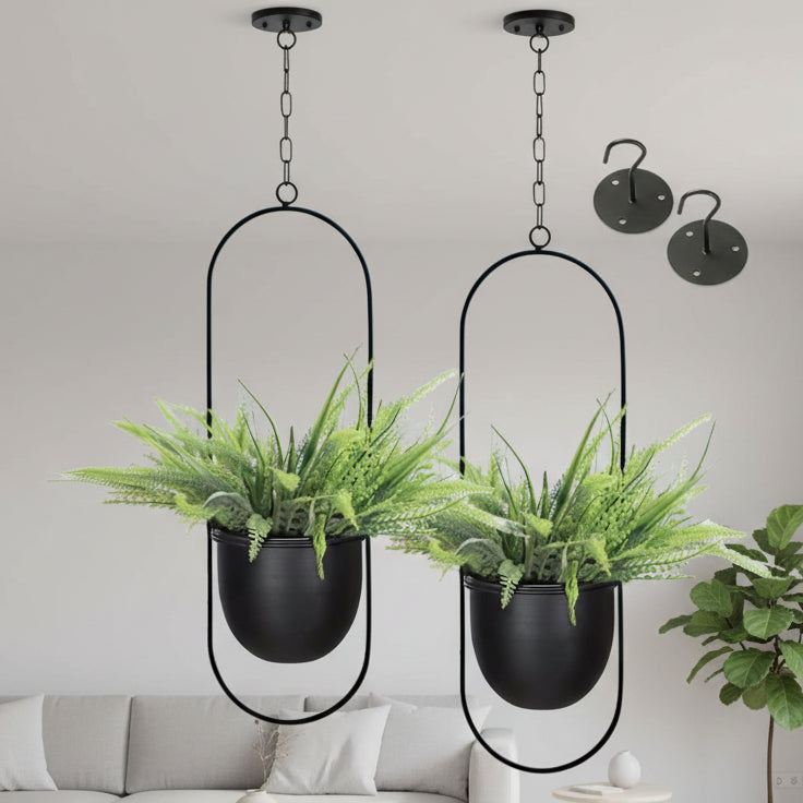 Shineloha 2 Pack Hanging Planters for Indoor Plants with 5.5
